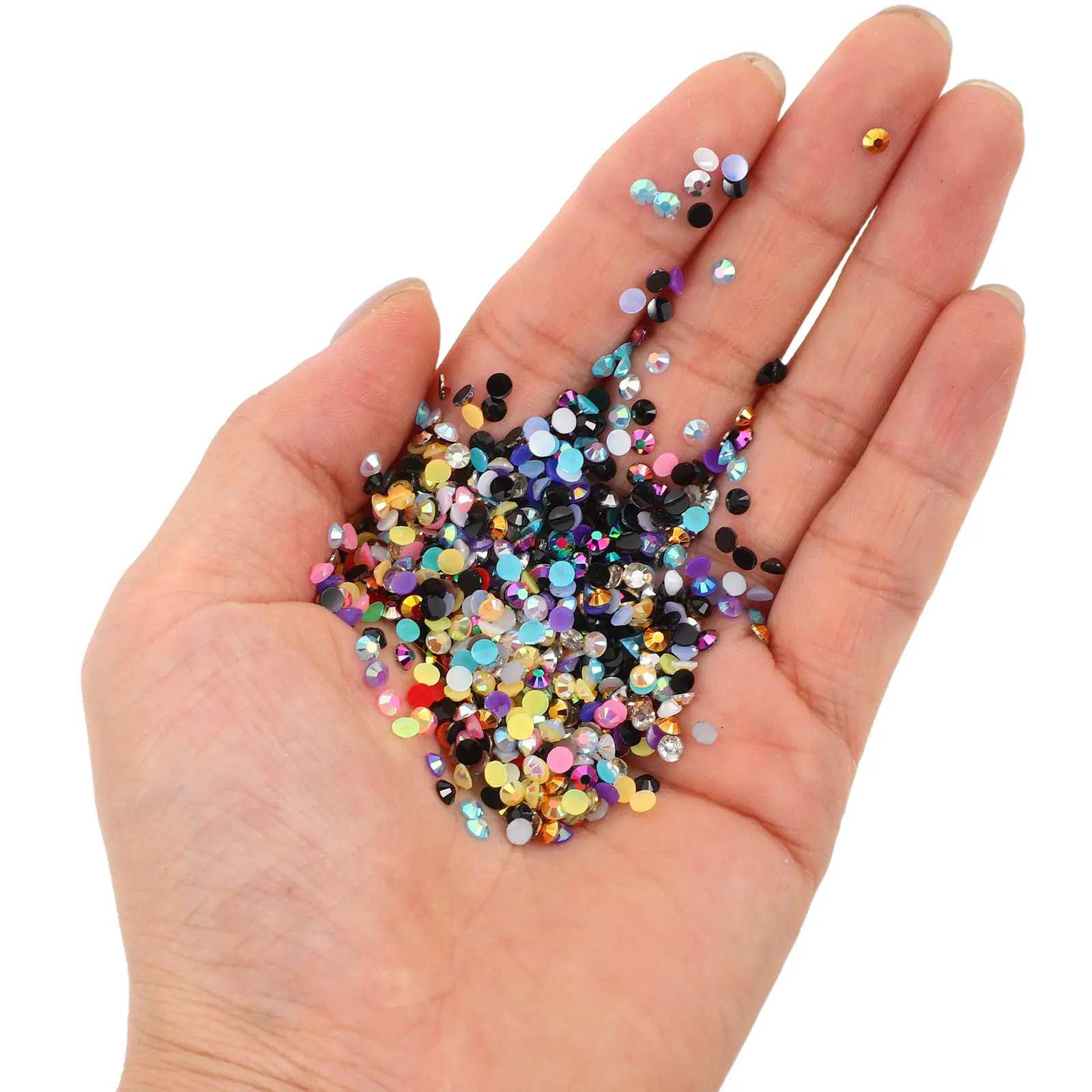 28000Pcs Flatback Resin Rhinestones 3Mm Rainbow Colors Nail Art Crystal Clothing Embellishment DIY Rhinestones for Crafts