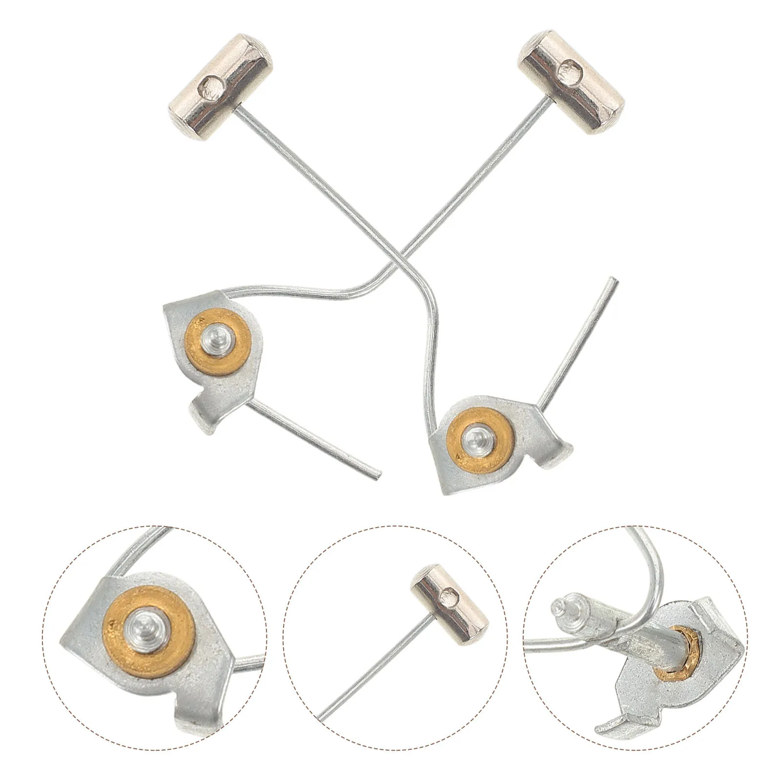 

2Pcs Vintage Alarm Clock Bell Knocker Replacement Parts Crisp Sound Hammer for DIY Clock Repair Mechanism Accessories Home