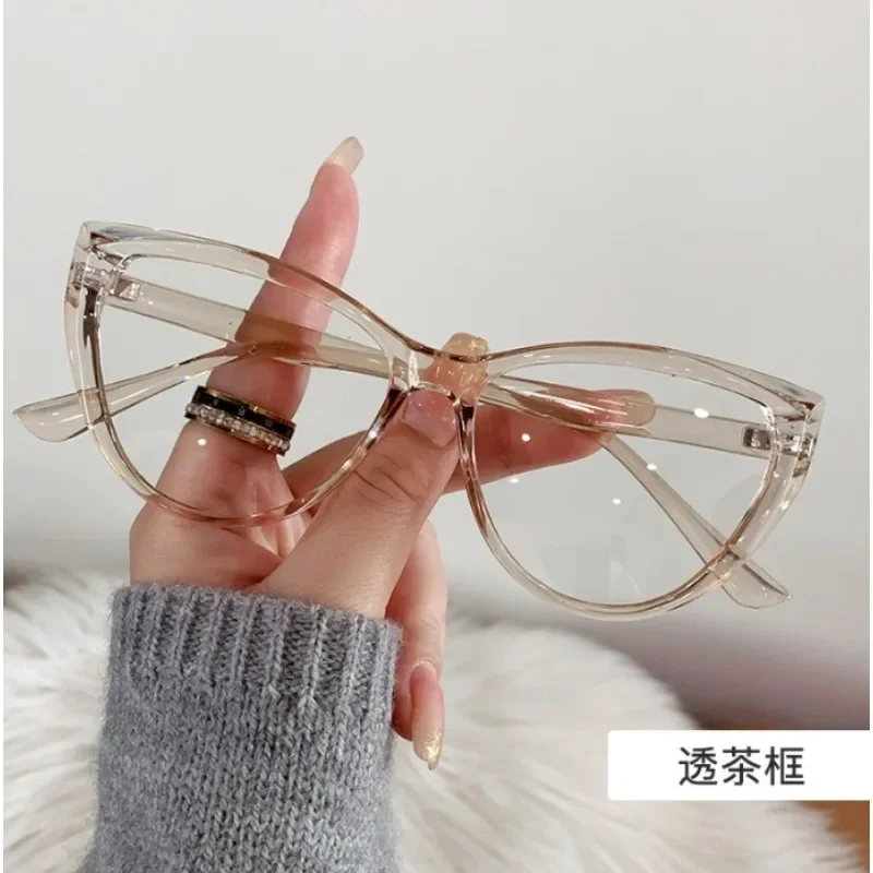 Cat Eye Anti Blue Light Glasses 2024 New Women Fashion Photochromic Lenses Women's Retro Pc Frame Classic Designer Glasses Очки