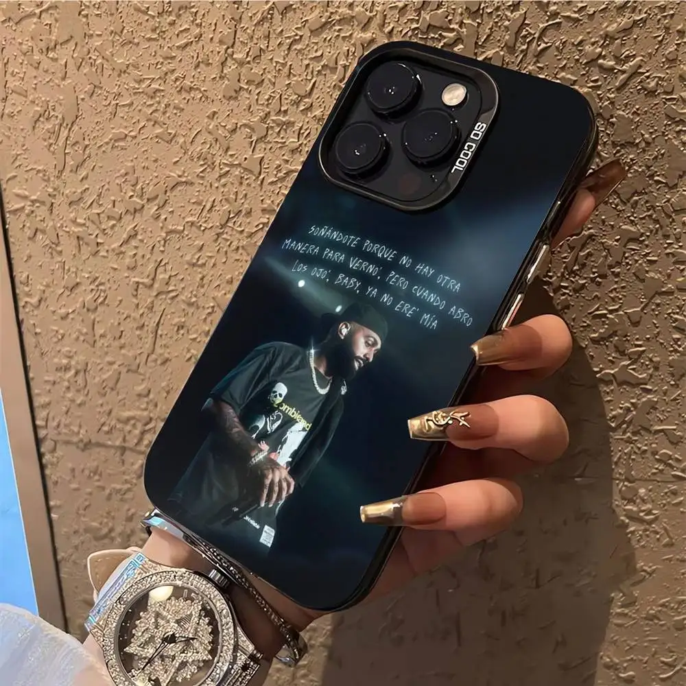 حافظة هاتف E-Eladio Carrion DON KBRN لهاتف iPhone 17,16,15,14,13,12,X,8,Pro,Max,Plus,E,SE4,Air,Mini IMD أسود غير لامع