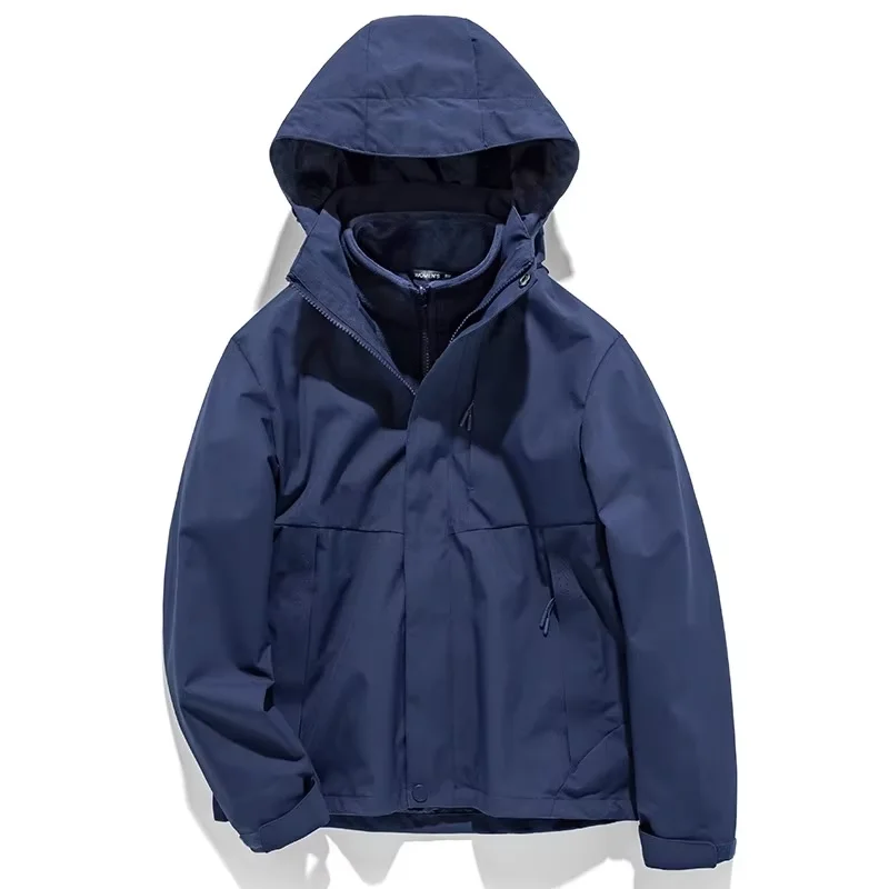 

NuJune Women 3 in 1 Jacket Ski Jacket Men Detachable Thermal Windbreaker Running Fleece Lining Windproof Coat for Snowboarding