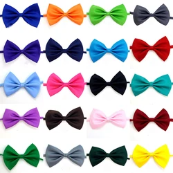 50/100 Solid Small Dog Cat Bow Tie Bulk Neck Tie Bowties For Dogs Pets Adjustable Kitten Pet Grooming Accessories Pet Supplies