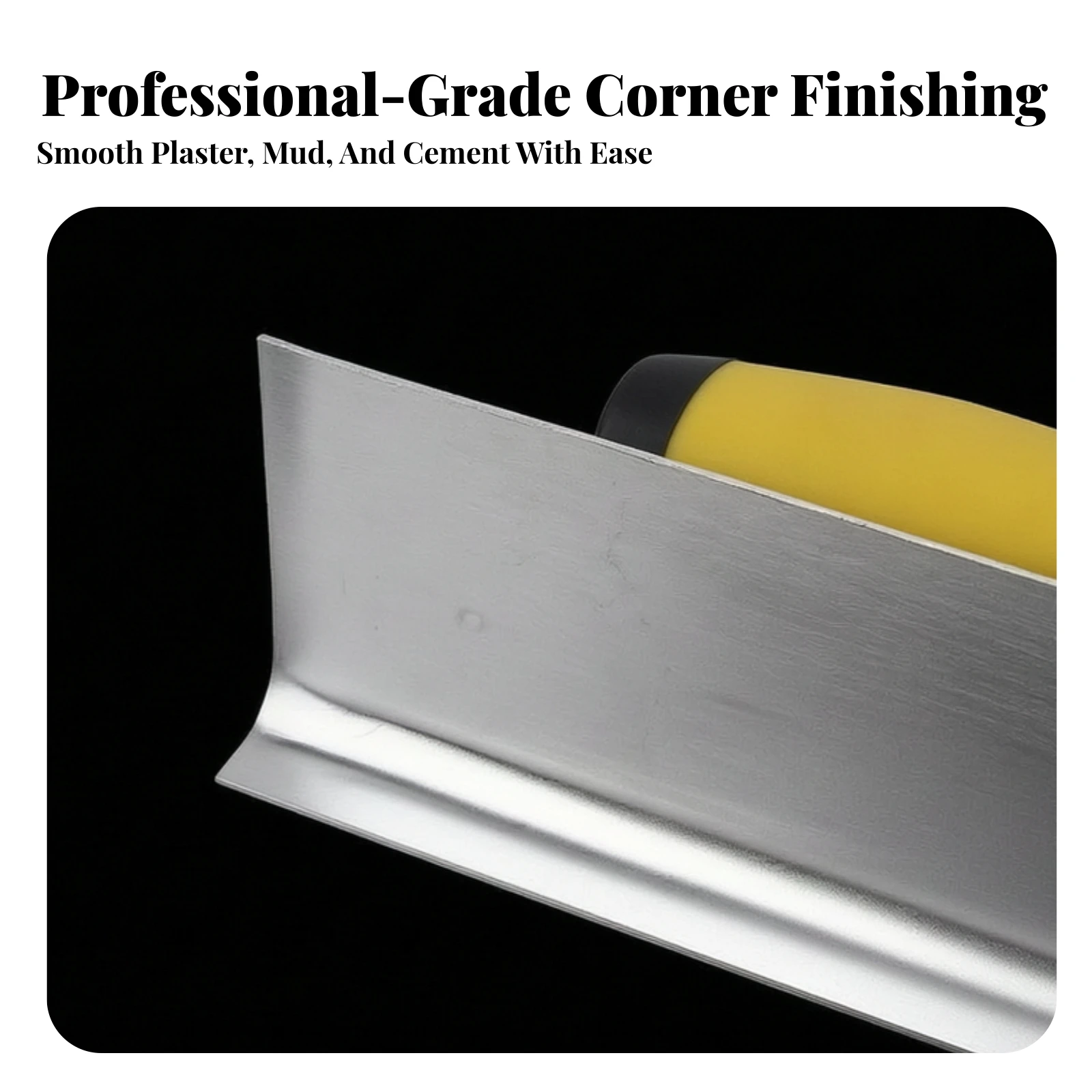 Stainless Steel Finishing Trowel Ergonomic Plastering Trowel Cement Finishing Tool Non-Slip Plastering Tool Comfortable