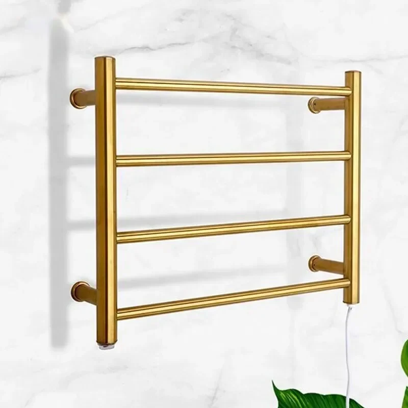 Black/Golden Electric Towel Rack , Electric Towel Rack Thermostatic, Bathroom Towel Rack Concealed Mount / Exposed Mount