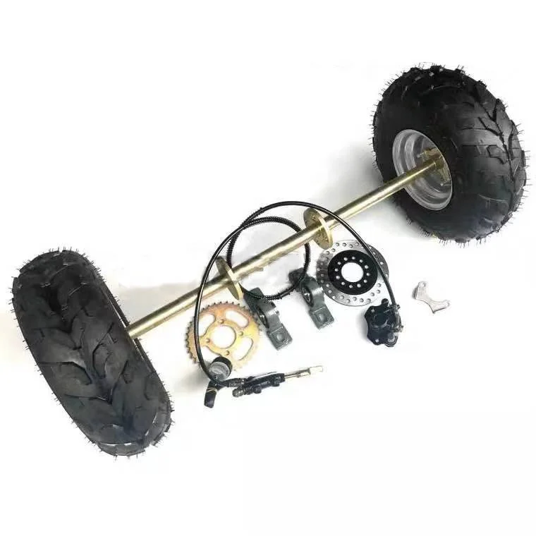 

DIY Quad Bike GO KART KARTING UTV Buggy 6 Inch Wheel Tires Brake Disc Rotors Sprocket 80CM ATV Rear Axle