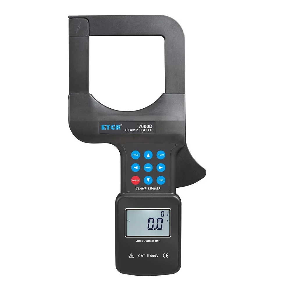 ETCR7000D Large Caliber DC/AC Clamp Current Meter DC 2000A AC 1000A CT Size 80mmx80mm  RS232 USB Interface Data Hold