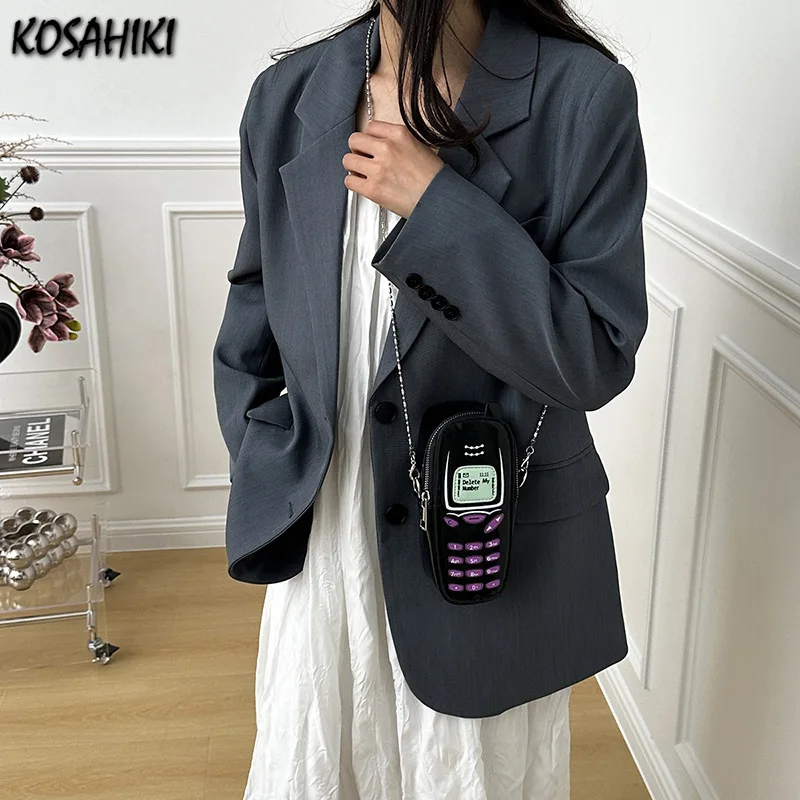 

Luxury Streetwear Mini Casual Vintage Design Cellphone Bags for Women Y2k Aesthetic Shoulder Handbags Fashion Ins Crossbody Bag