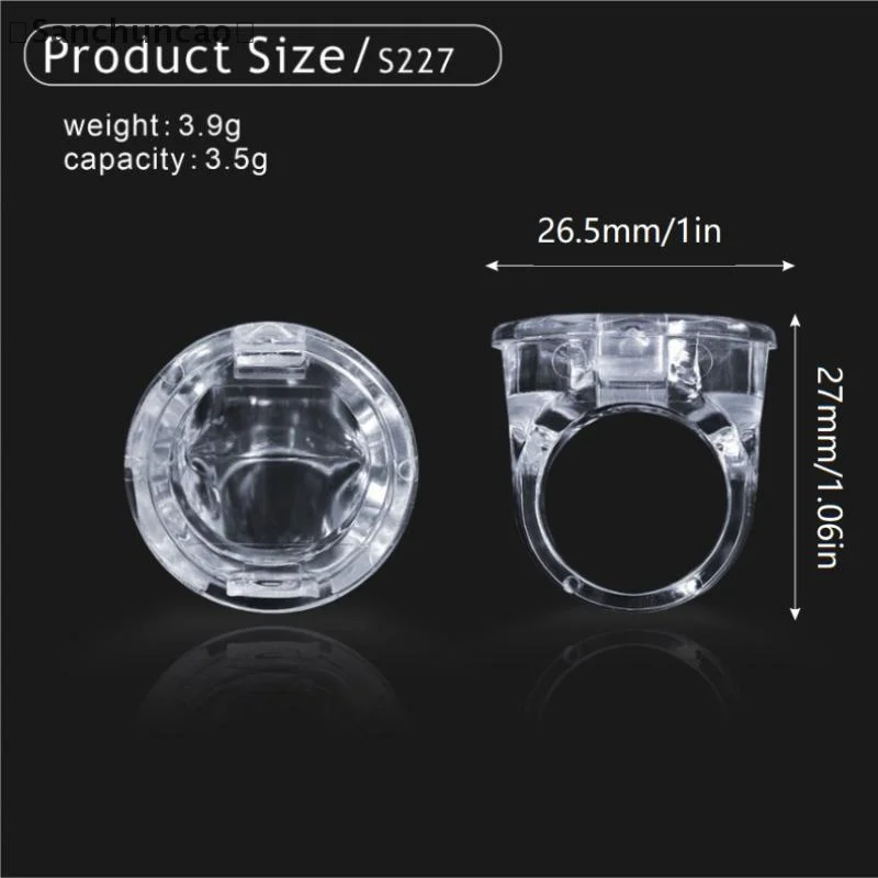 〔San〕3.5g Empty Plastic Lip Scrub Jars Ring Shaped With Cover Balm Mask Skin Care Container Cute Blush Jar Cosmetic Jars