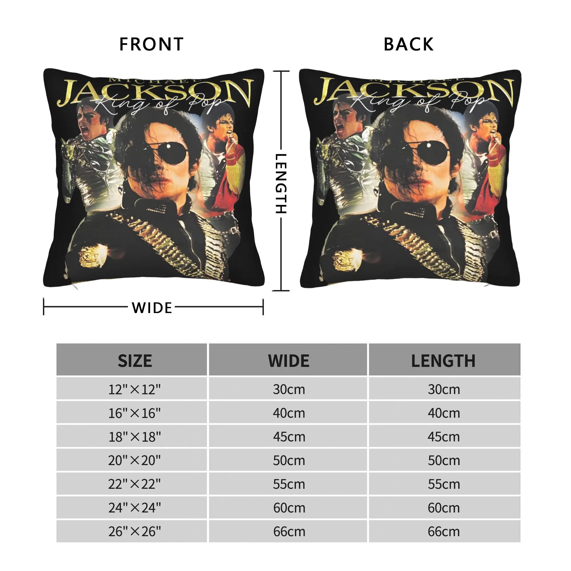 The Eternal King Of Pop Tribute Pillow Cover Michael Jackson Cushion Cover Retro Trendy Pillow Case For Chair Sofa Home Decor