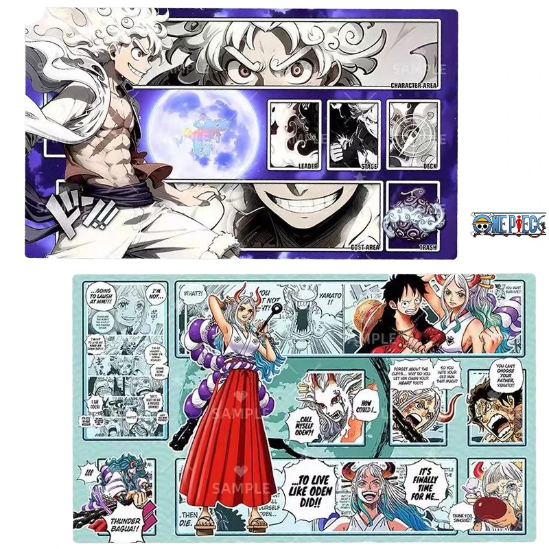 600*350*2mm One Piece Anime TCG Spezielle Spielmatte OPCG DIY Sammelkarten-Spielmatte Neue Comic-Serie Buggy Luffy Zoro Teach Shanks