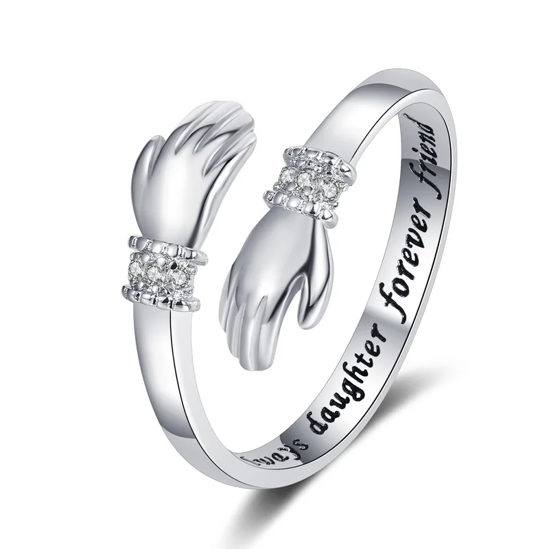 Women's Adjustable Hug Ring, Creative Love Design