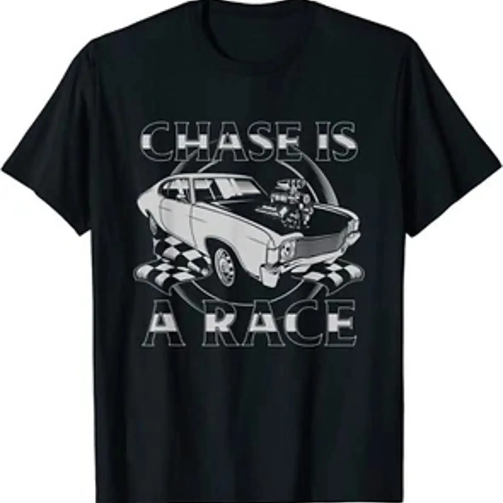 Nova Camiseta Vintage Outlaw Street Racing Chase Is A Race Drag Strip com Efeito Lavado, Macia, Respirável e Estilo Casual Leve
