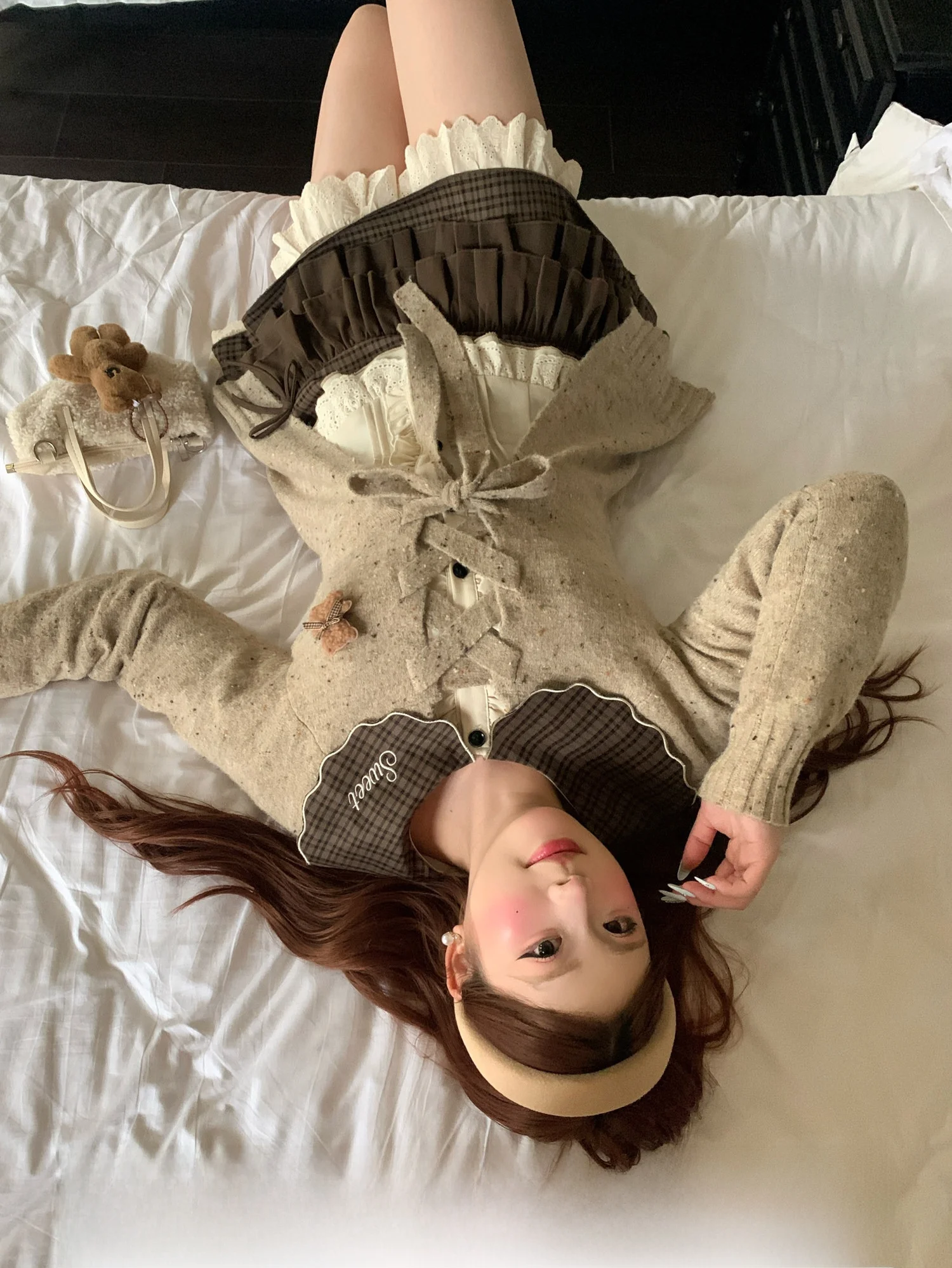 

Комплект из свитера и юбки Sweet Colored для полных женщин от SOUL: осенний модный комплект из двух предметов с длинными рукавами, стандартный размер L