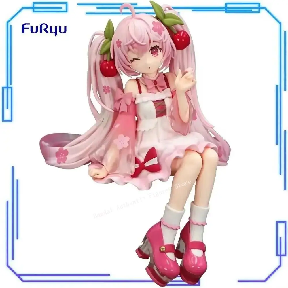 在庫あり-フリューオリジナル-正規品-ボーカロイド-初音ミク-桜ミク-2025-ウィンクver-14cmアニメモデルおもちゃヌードルストッパーフィギュアギフト