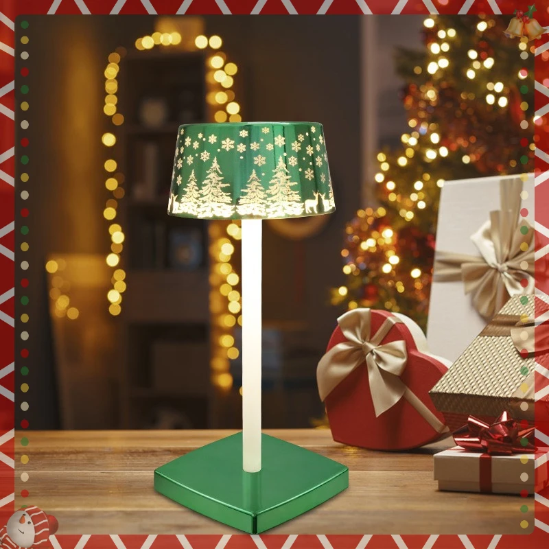 Christmas Gift USB LED Cordless Protable lamp Decorate table lamp Hollow lamp shade dimmable bedroom Atmosphere night light