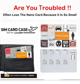תיבת אחסון כרטיס SIM ניידת עם מיקרו פין, מגן לכרטיס SIM