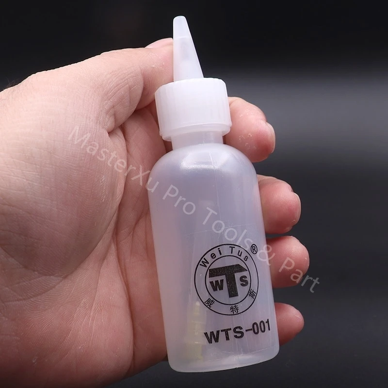 HISEECON 50ML 100ML Plastic Alcohol Bottle Perfume with Needle Tip Phone Repair Press Pump Container Acrylic Gel Polish Cleaner image 3