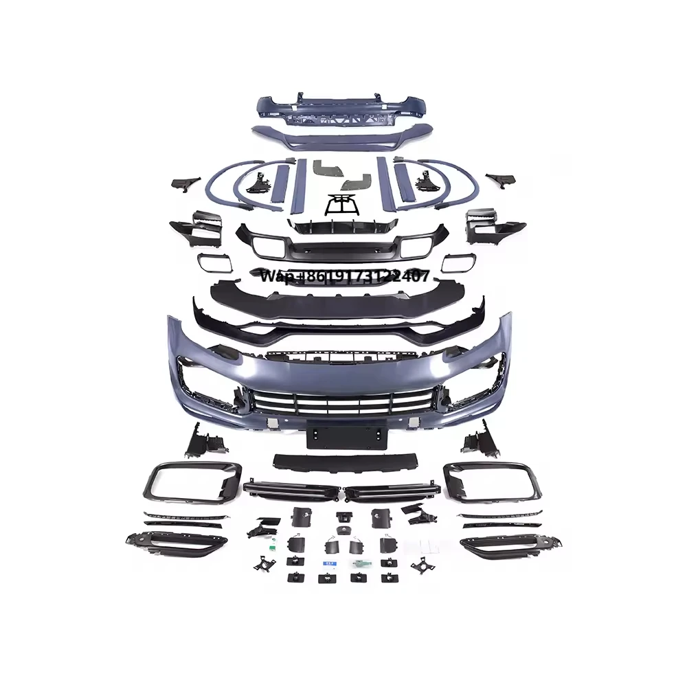 

To 2018-2023 Turbo-Style Front Rear Bumper Facelift Body Kit ABS Plastic Replacement for 9Y0.1 9YA E3 Base SUV