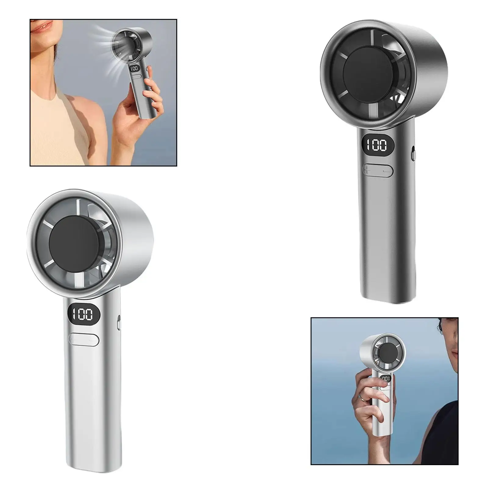 

Портативный вентилятор, 120 скоростей, регулируемый небольшой ручной вентилятор, ручной вентилятор, персональный вентилятор, компактный для дома, кемпинга, путешествий в помещении