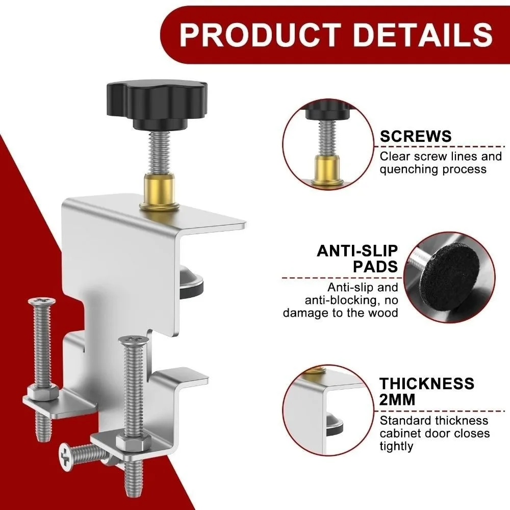 قابل للتعديل باب الخزانة تصاعد الرقصة المحمولة سبائك الألومنيوم تحديد المواقع ثقب فتح أداة النجارة تركيبات منصات مكافحة زلة #5