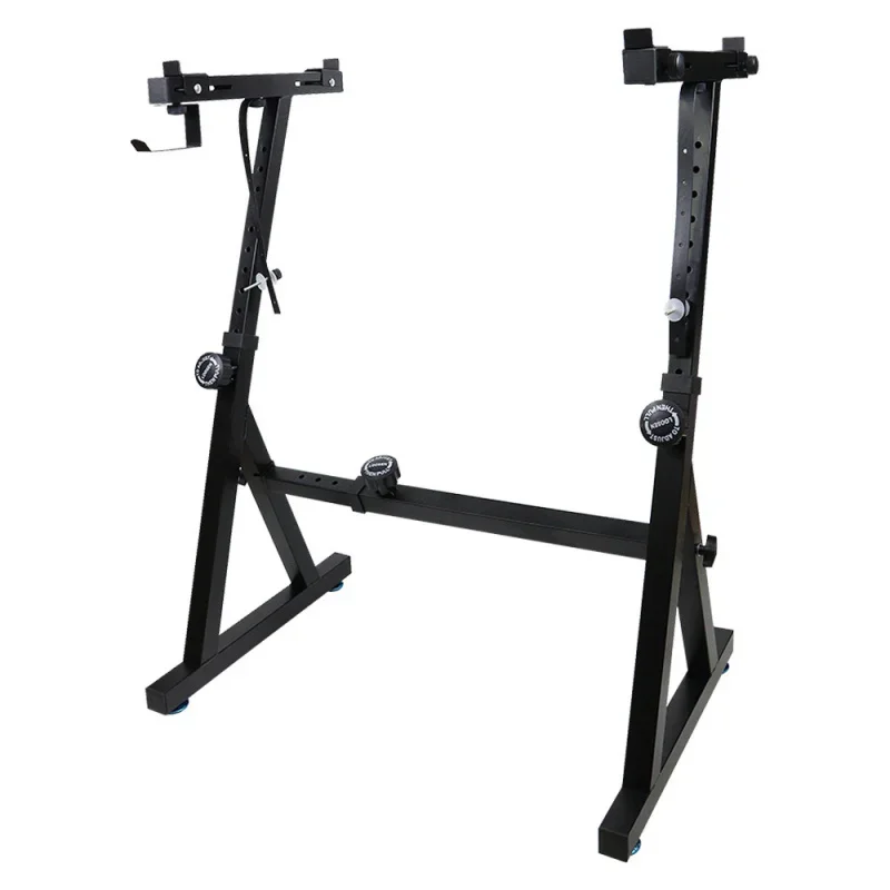 Heavy-Duty Portable Z-Shaped Keyboard Stand with Wheels Adjustable for 54/61/88 Keys Compatible