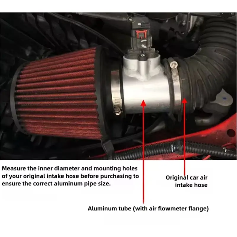 Premium Voor VW Nissan Honda Ford Compatibel 76Mm Luchtinlaat MAF Sensor Adapter Montage Basis Meter Auto Deel
