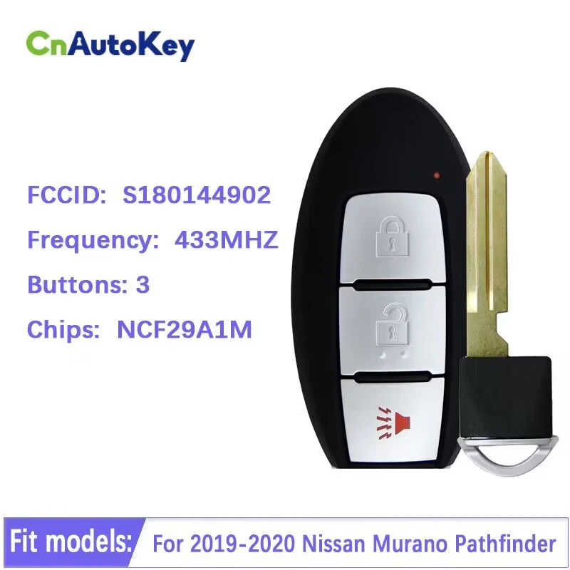 CN027080 Aftermarket 3 Button For 2019-2020 Murano Pathfinder Smart Remote Key 433MHz P/N 285E3-9UF1B FCCID S180144902 KR5TXN7