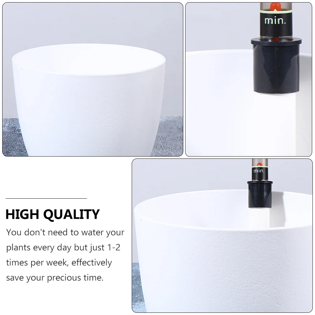 

2Pcs Plastic Self Watering Planters Round Automatic Flower Pots Succulent Holder Home Garden Self-Watering Planter
