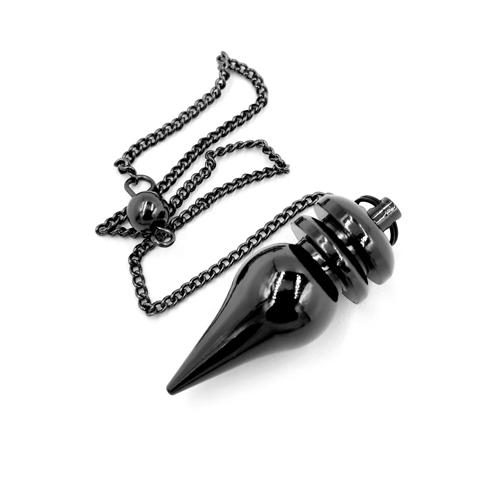 Copper Metal Pendulum Dowsing Pendulo De Point Divination Tool Balancing Pointed Cone Pendant