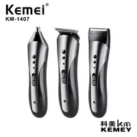 kemei KM-1407 rechargeable multifunctional 3-in-1 electric hair clipper, shaver, nose trimmer，electric Hair cutting machine