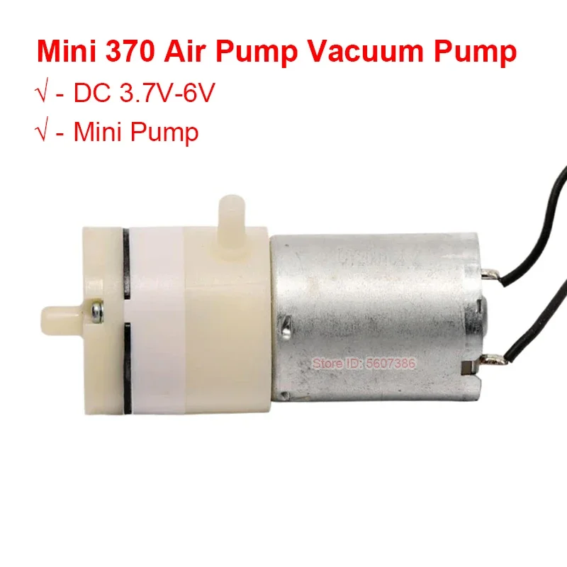 DC 3.7V-6V Small 370 Motor Air Pump Vacuum Oxygen Boosting Negative Pressure Pump for Breast Pump Fish Tank Disinfection