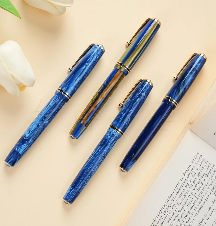 

ADMOK 28 Classic Acrylic Button Filler Fountain Pen No.6 Schmidt / Bock EF/F/M Nib Luxury Calligraphy Pen Business Gift