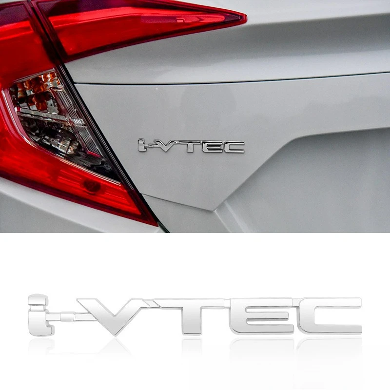 

High-quality Modification 3D Metal Car Stickers I-VTEC Displacement Label Scratch Cover DIY Decoration Car Accessories