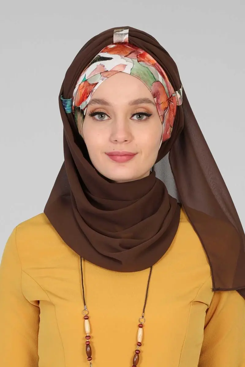 Teste padrão penteado do outono do xale do chiffon do algodão