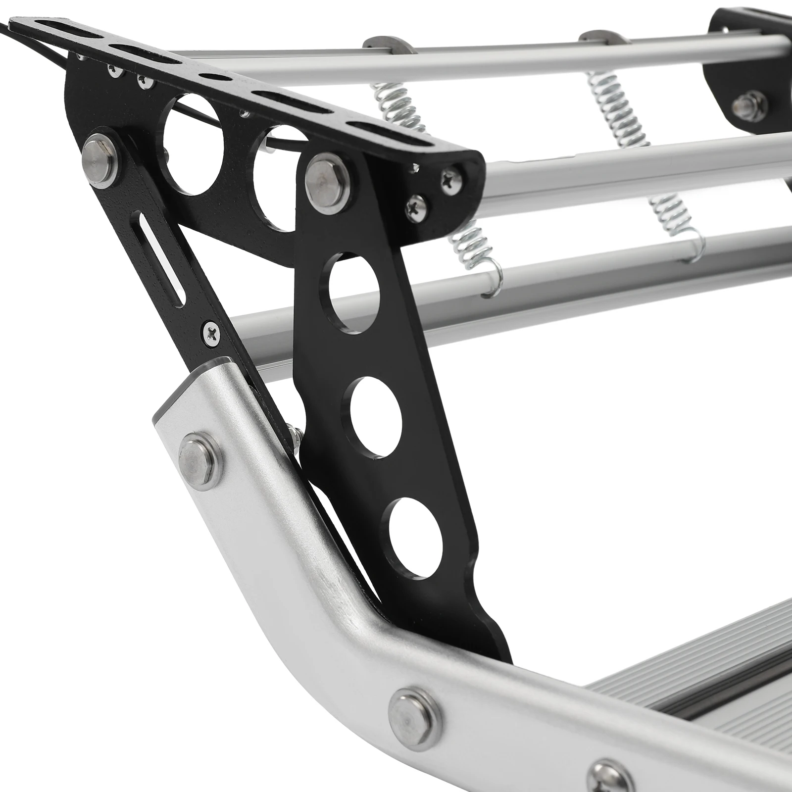 12V DX0110 マニュアル RV ステップ ウェルカムラダー 折りたたみキャラバンステップ キャンピングカーステップ LED ストリップライト付き シングルデッキ 150kg/330.69lbs