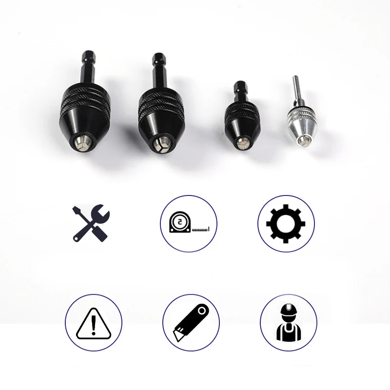 

Quick-Change 3-Jaw Drill Chuck - Fits 0.3-6.5mm Bits, 3.6mm Hex Shank for Rotary Tools