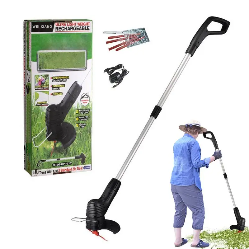 

Cordless Electric Lawn Mower Foldable Adjustable Lawn Grass Edger Trimmer Rechargeable Garden Pruning Cutting Power Tools