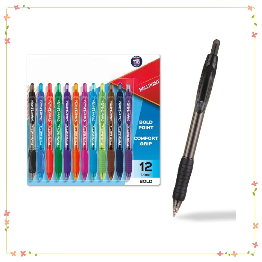 

Смелые выдвижные ручки 1,4 мм, 12 шт. — разные цвета для школьных, офисных и учителей.