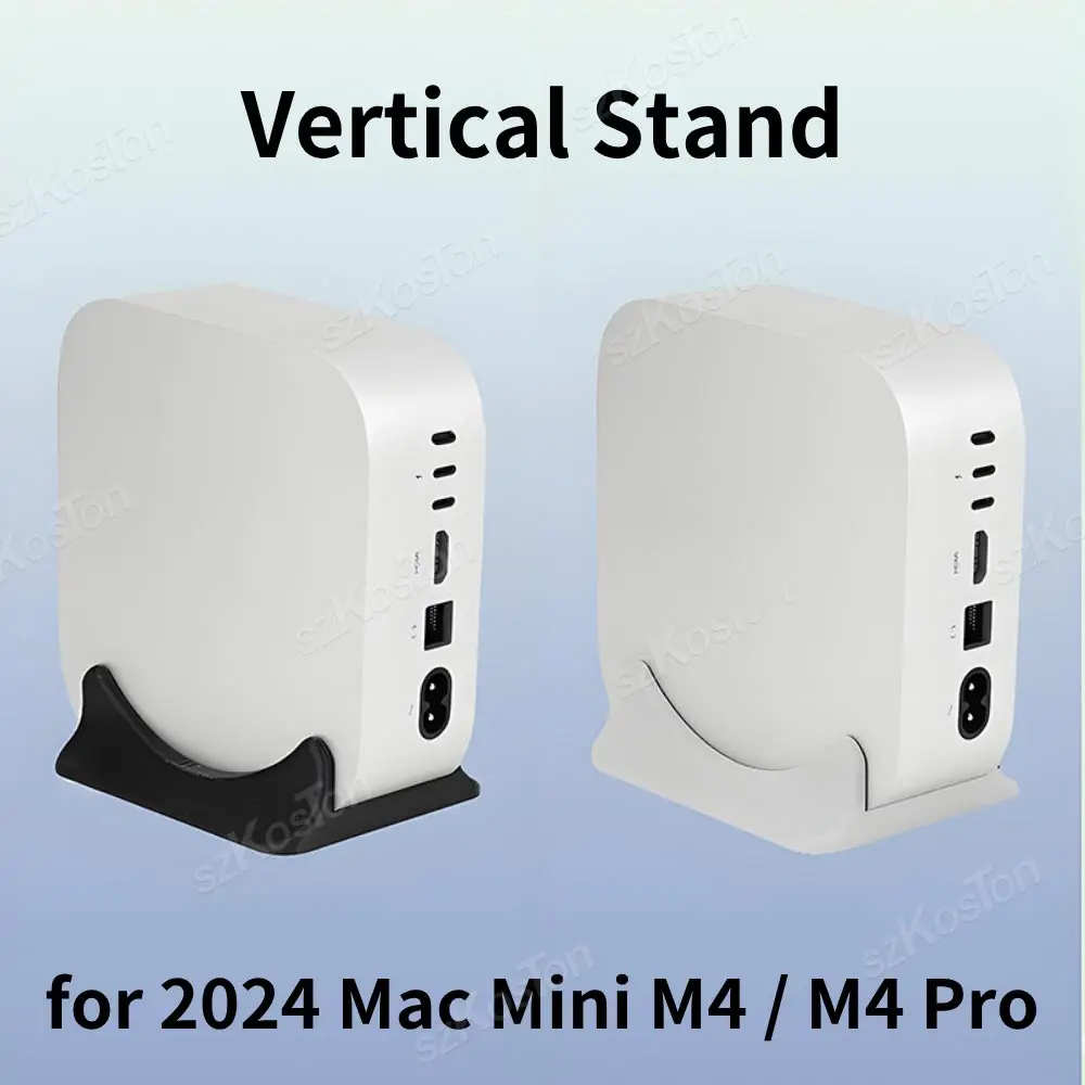 Vertical Stand Sturdy Anti-Slip for 2024 Mac Mini M4 Desktop Computer 3D Printing Accessories for Mac Mini M4 Pro PC Holde