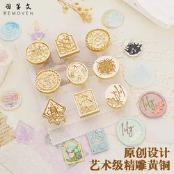 3D Wax Seal Stamp European Showcases/Butterflies/Flowers Copper Head Envelopes Wedding Invitations Scrapbooking Gift