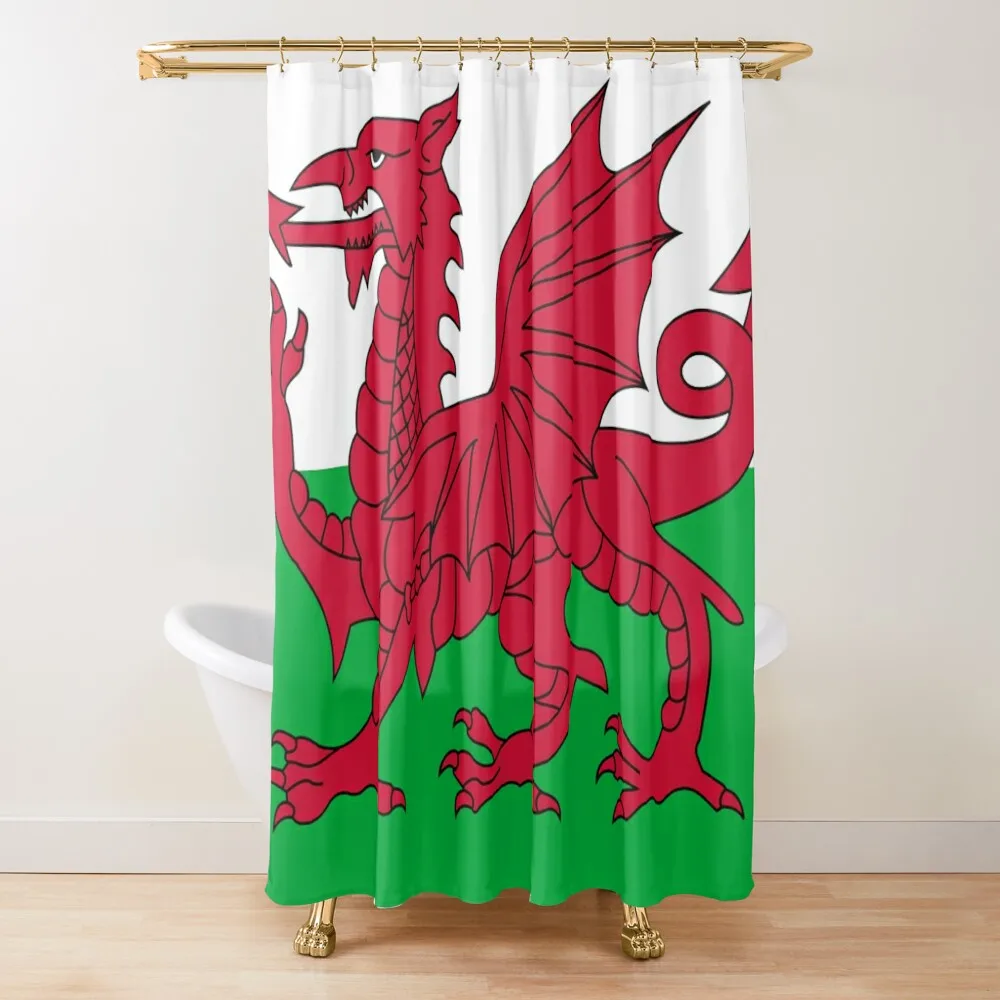 

Welsh Flag - Wales Red Dragon Shower Curtain For Bathroom Shower Bathroom Showers For The Bathroom Cute Shower Curtain