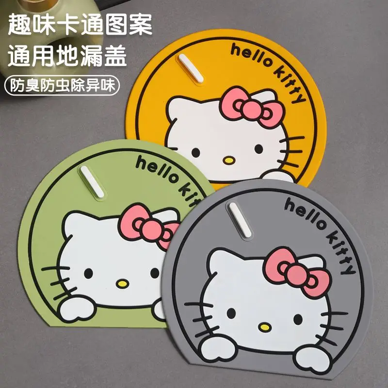 Sanrio Hello Kitty kawaii anime deodorant anti-insect anti-odor artifact toilet kitchen floor drain sewer sealing silicone mat