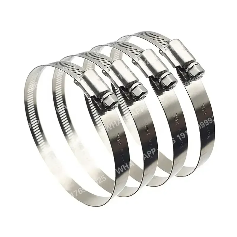 5 Inch 125mm 304 Stainless Steel HVAC System Parts Hose Clamp for Aluminum Pipe