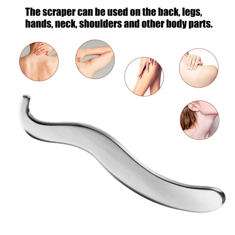 Stainless Steel Gua Sha Massager Muscle Scraper Metal Scraping Tool Body Deep Tissue Fascia Face Relaxation Massage Body Shaping