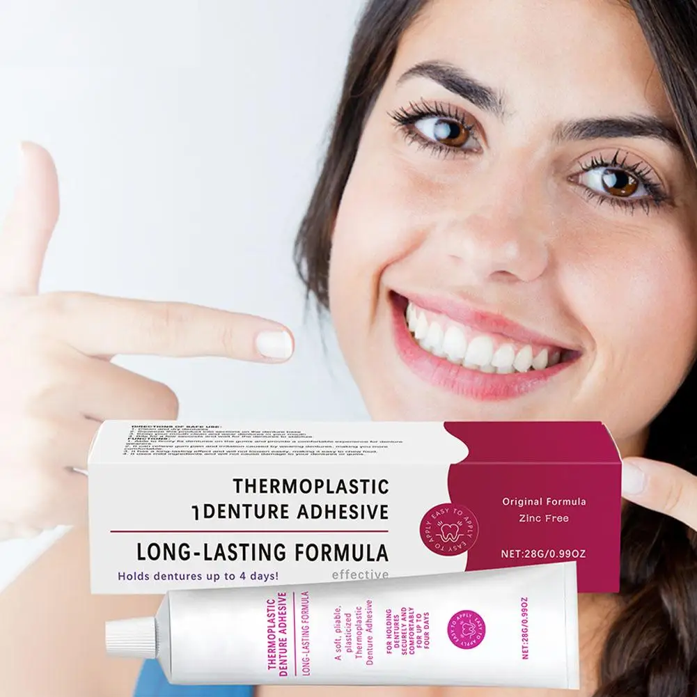 Strong Hold Zinc Free Denture Adhesive Extra Strength Secure Comfort All Day Long Lasting Non Toxic Tasteless Dental Prosthesis image 3
