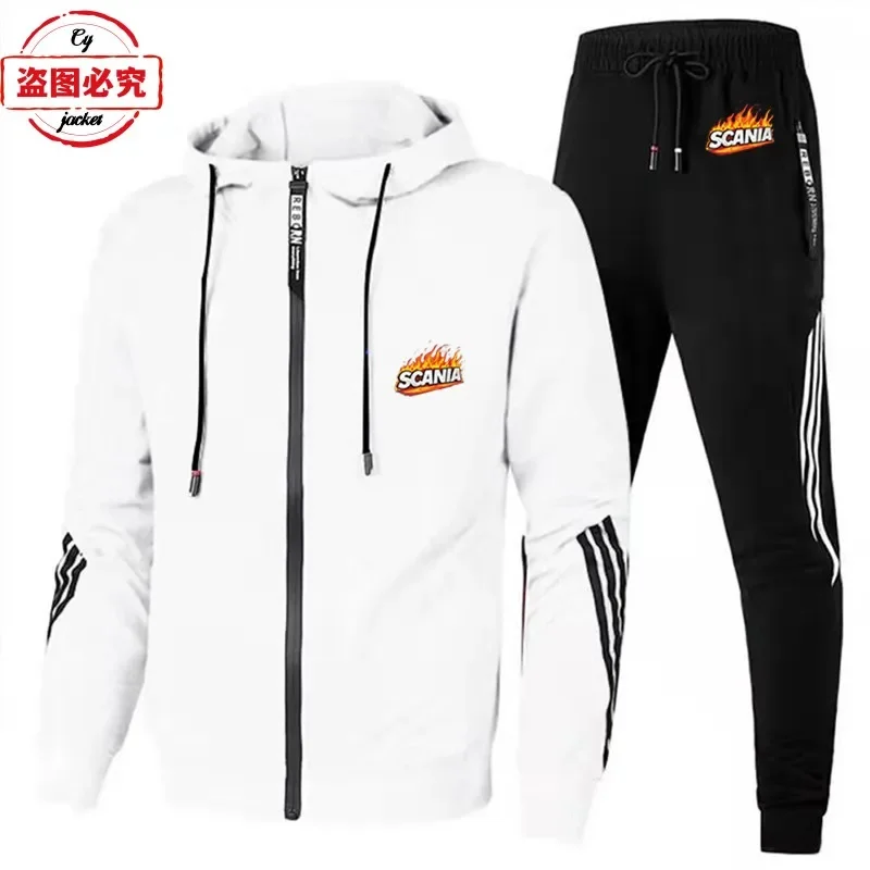 

Scania Heavy-Duty Truck с капюшоном и логотипом, мужская повседневная спортивная одежда, мужской весенне-осенний комплект, рабочая одежда Scania Fleet