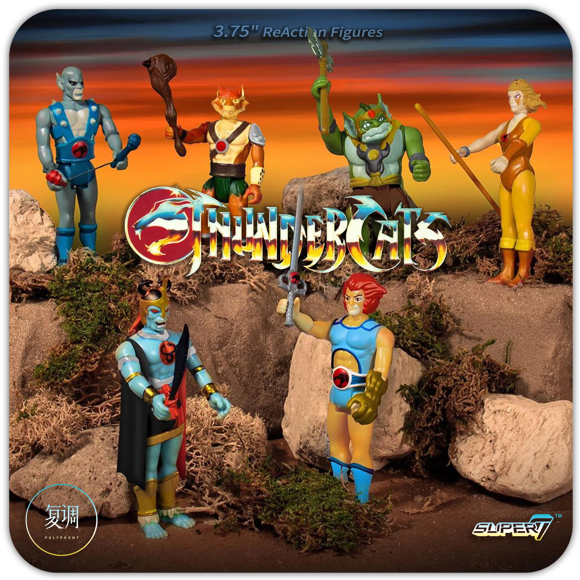 En stock Super7 Thundercats Series 1 juguete coleccionable figura cargada tipo concha