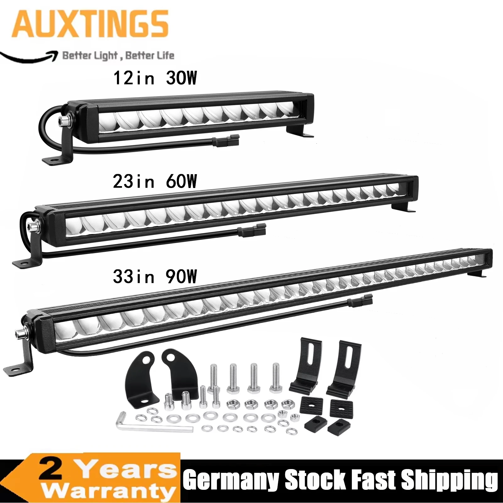 

12'' 23'' 33'' 30W 60W 90W Off Road Прямая светодиодная панель 6000K Рабочие фары Бар 4x4 Внедорожный грузовик Внедорожник ATV Трактор 12V 24V