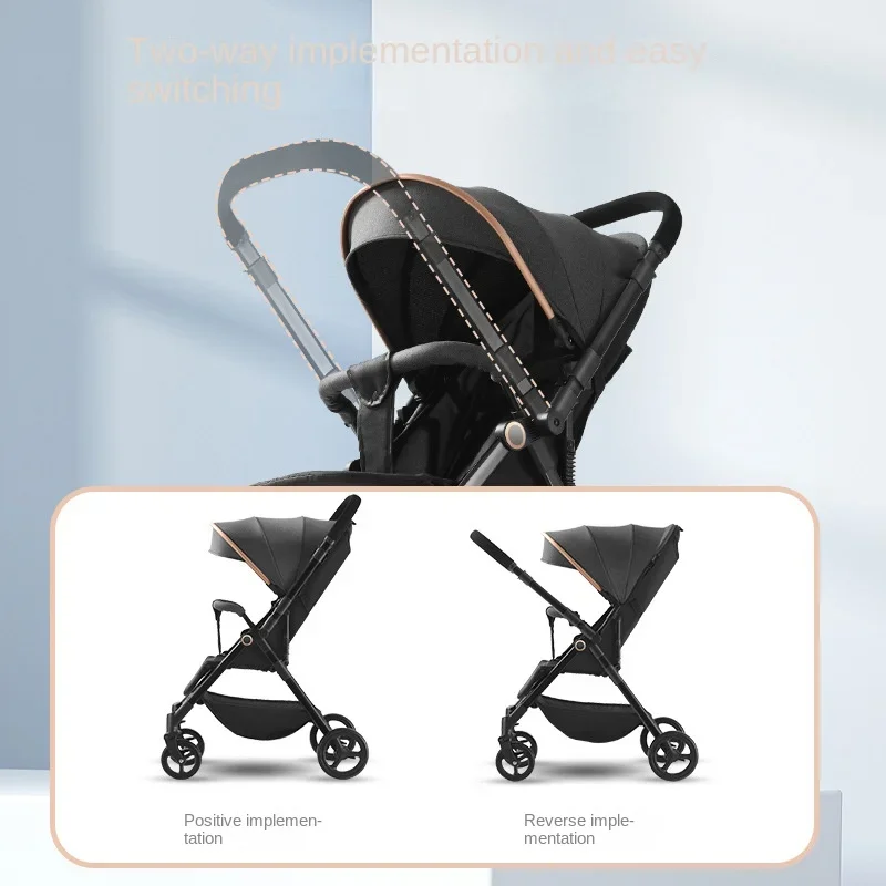 Portable Stroller High Landscape Lightweight Folding Travel Stroller Newborn Baby Two-way Swivel Seat Four Wheel Baby Stroller