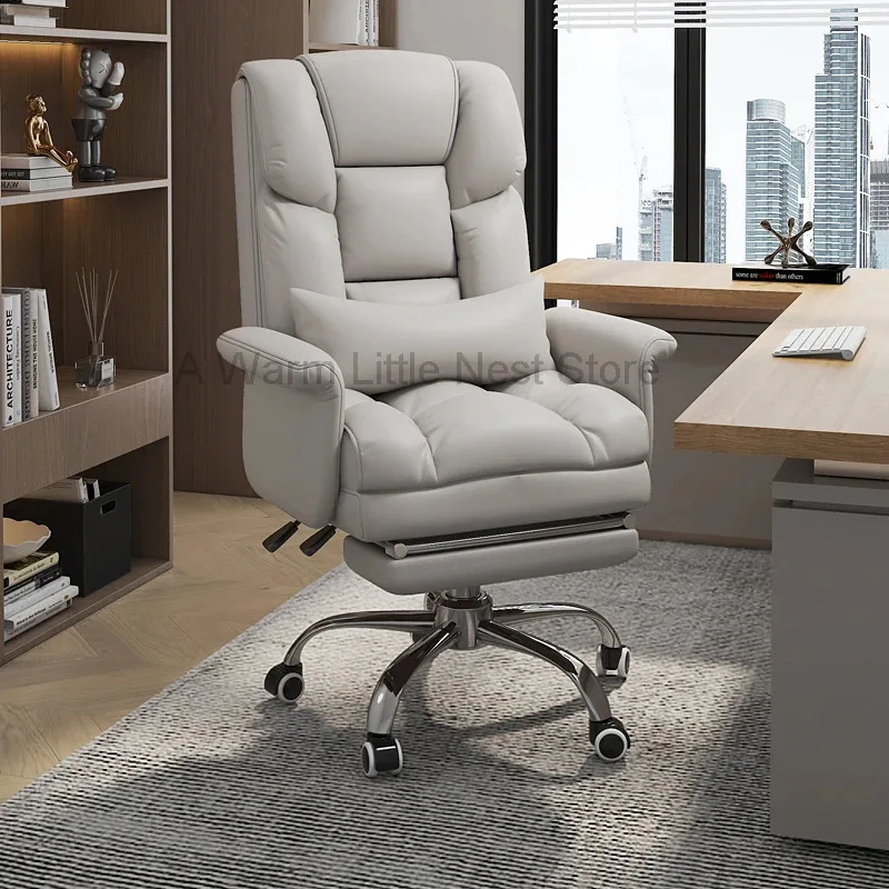 Comfy Office Chair Designer Mobile Ergonomic Home Rolling Comfortable Chair Home Computer White Sillas De Escritorio Furniture